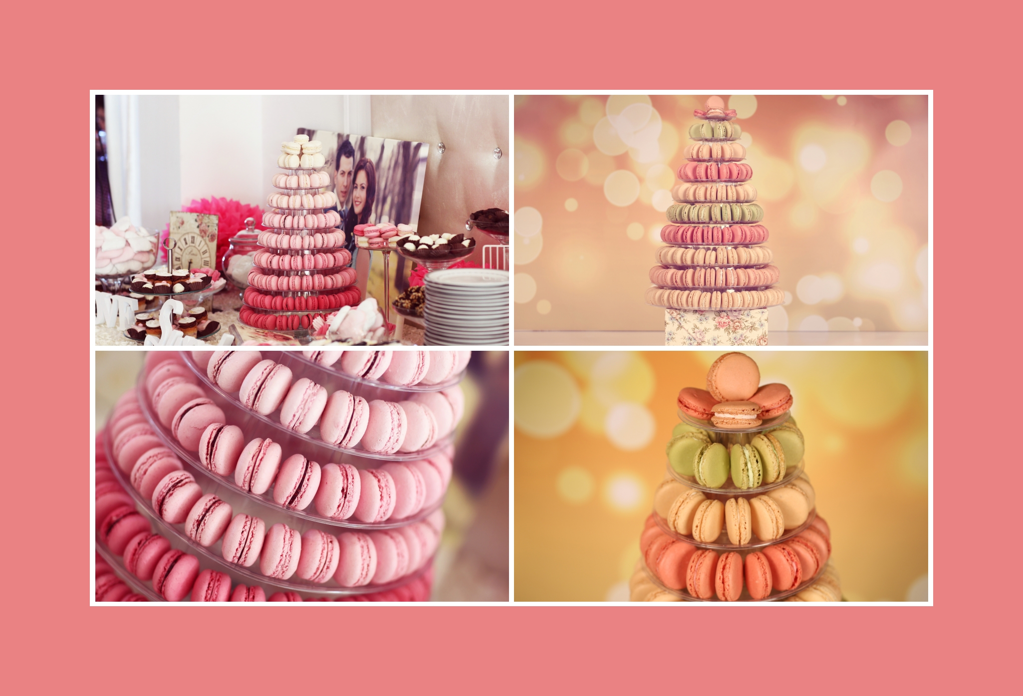 Bunte Macarons als Alternative zur Hochzeitstorte