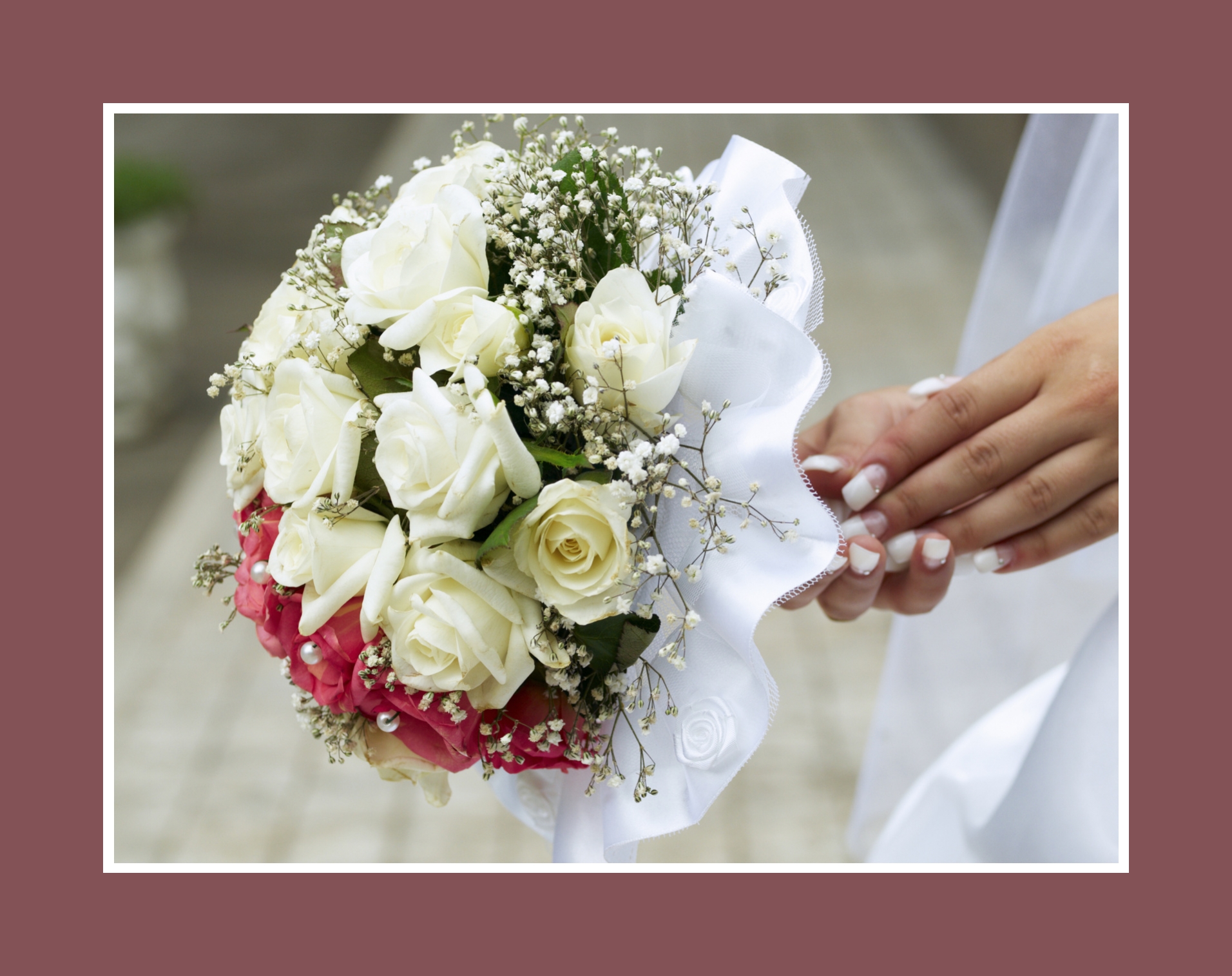 Edle elfenbeinweiße Rosen