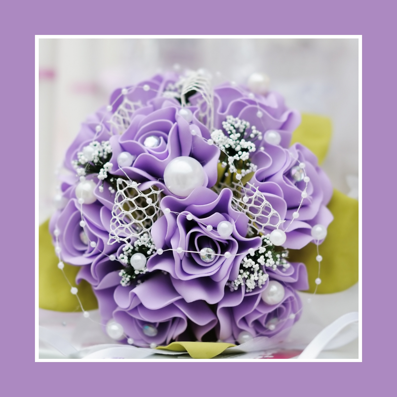 Kugel Brautstrauß lila 2015