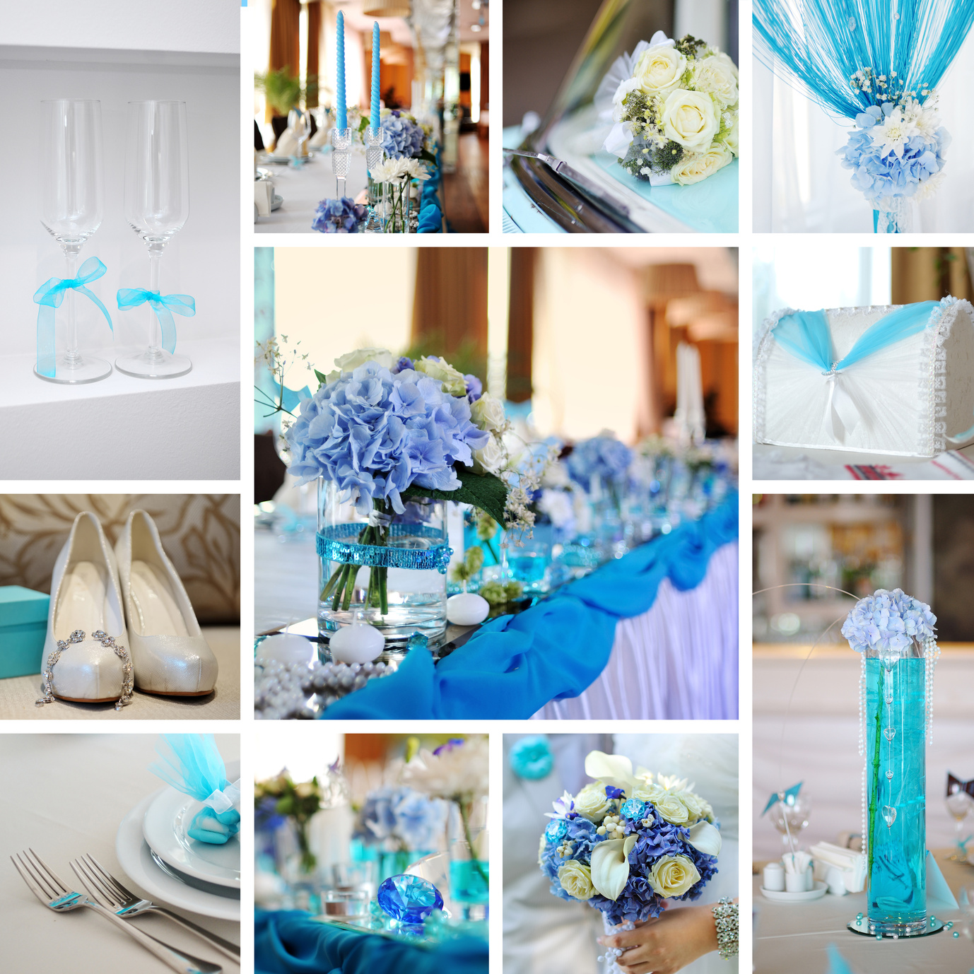 Hochzeitsmotto Türkis & Blau