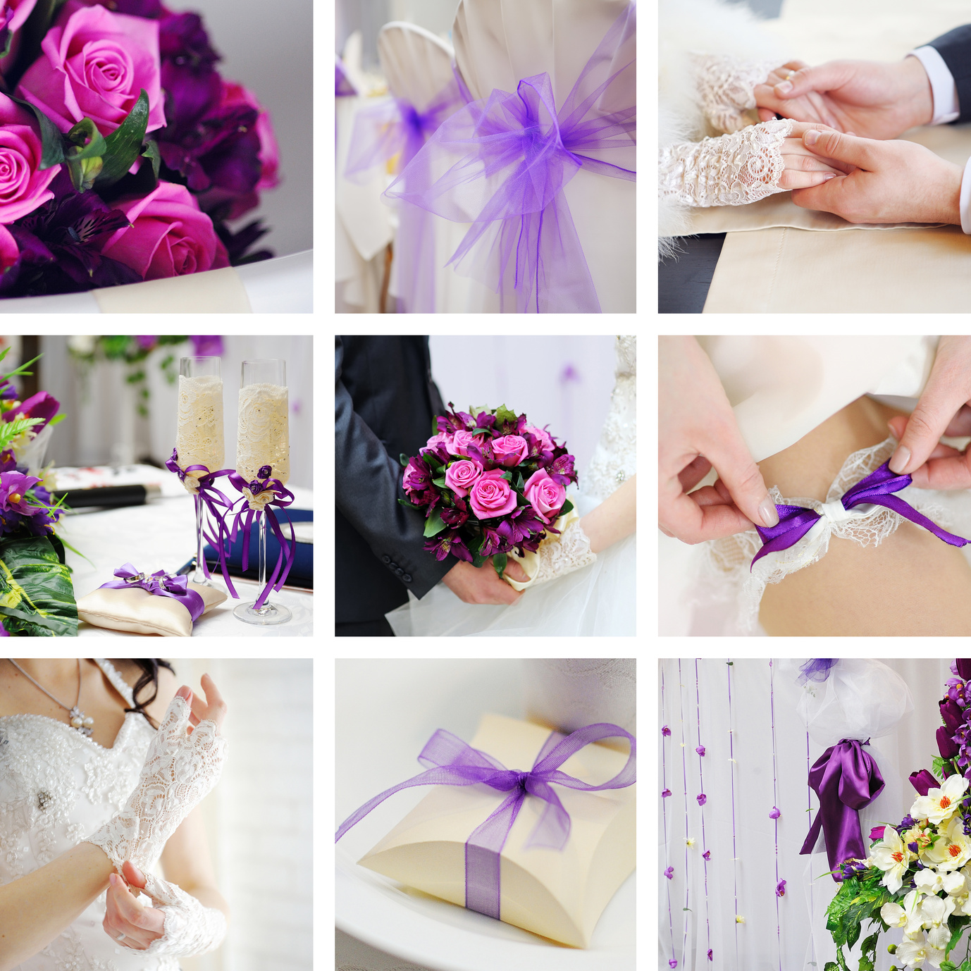 Hochzeitsmotto – Purpurviolett & Rosa