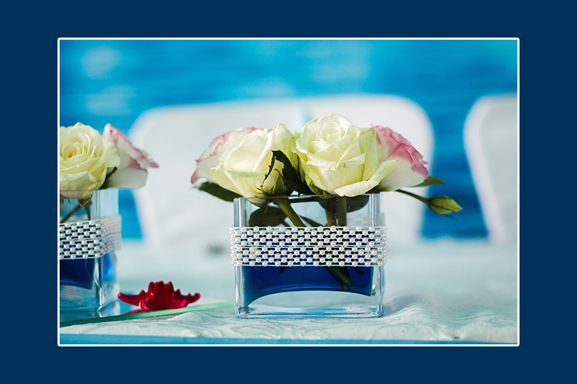Blumendeko im Maritim Thema
