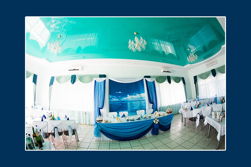 Deko des Hochzeitssaales, maritime Deko, Meeresthema